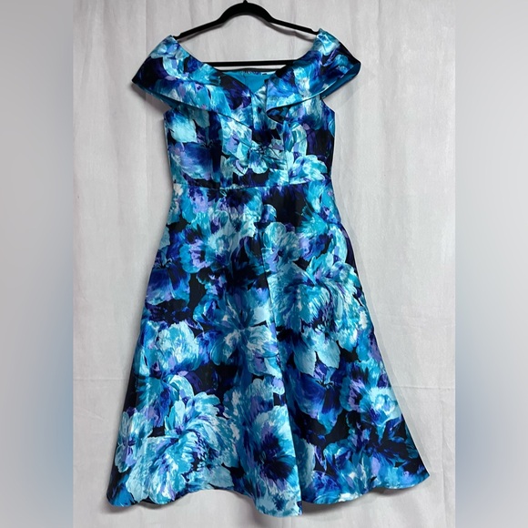 Alex Evenings Printed Mikado Cocktail Dress Size 8 NWOT - Picture 3 of 5